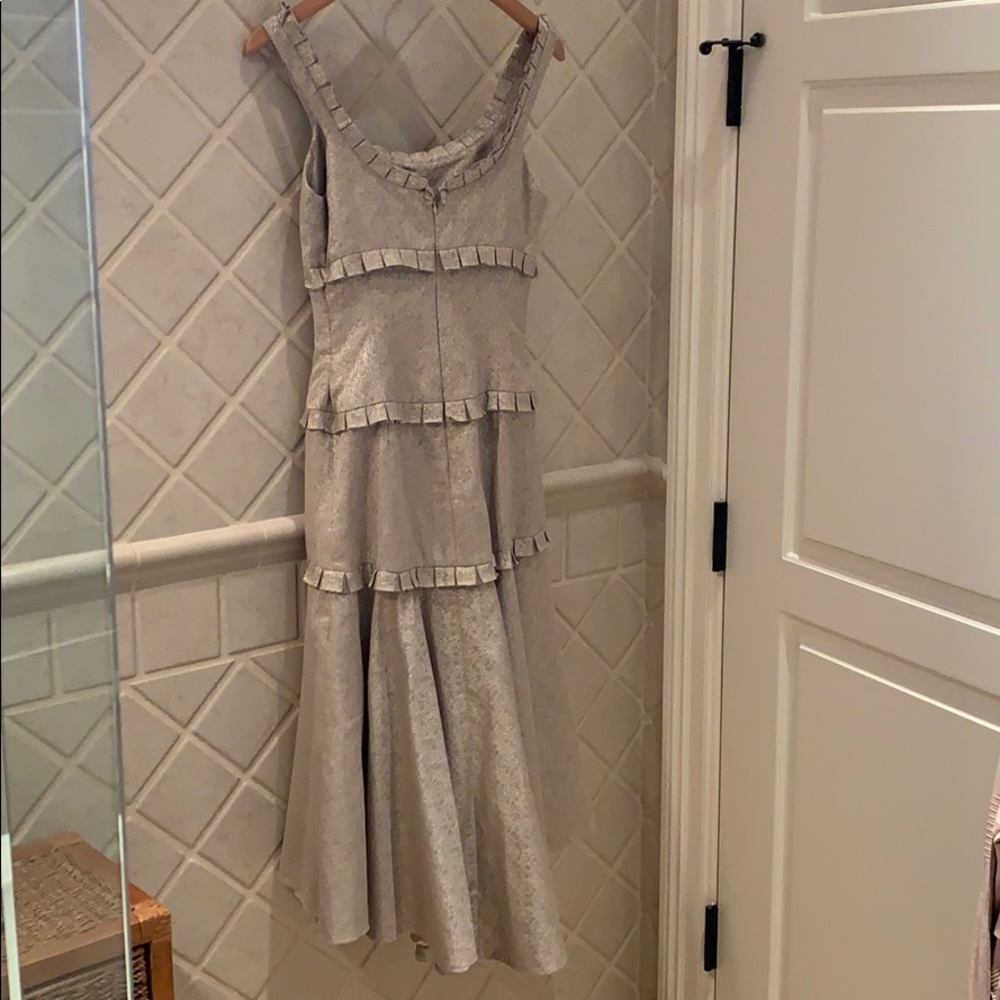Gold Formal long Dress 4 ROSS MAYER prom wedding - Picture 6 of 9
